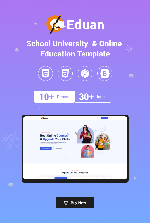 School University & Online Education Template | School Education | eLearning Education - Eduan - 2